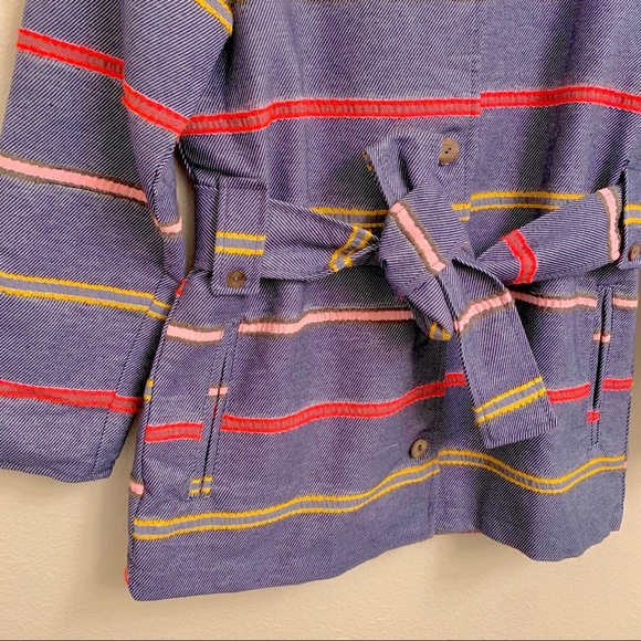 NEW ANTHROPOLOGIE Dolan Piccadilly Belted Tweed Multicolor Striped Wrap Tie Belt - Picture 13 of 13